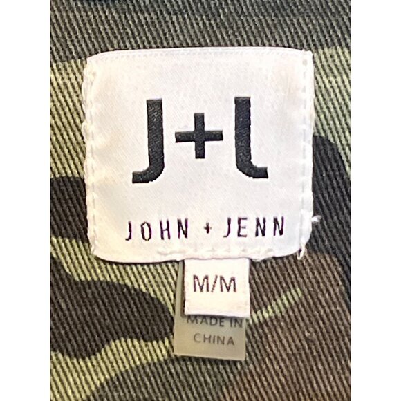 John + Jenn Womens Camo Jacket Size M Button-Up - Picture 9 of 11